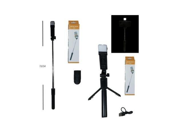 &ua PALO SELFIE STICK + TRIPODE + LED (51010)